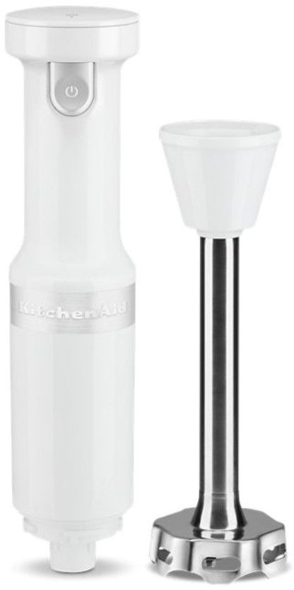 KitchenAid® White Cordless Hand Blender with Chopper and Whisk Attachment 0