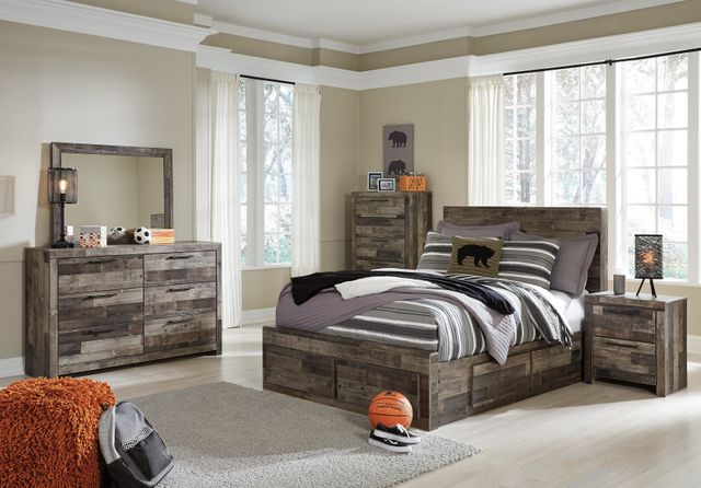 Tête de lit à panneaux double double Derekson, brun, Benchcraft® 7
