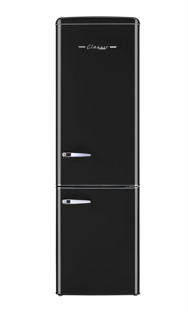 Unique® Appliances Classic Retro 9.0 Cu. Ft. Midnight Black Counter Depth Freestanding Bottom Freezer Refrigerator 0