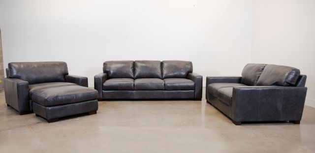 Soft Line Splendor Grey All Leather Sofa-2