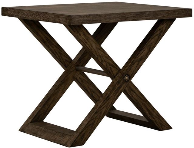 Liberty Crossroads Russet Brown End Table