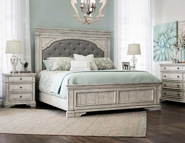 Steve Silver Co. Highland Park Cathedral White King Bed-2