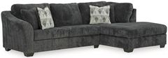Signature Design by Ashley® Biddeford 2-Piece Ebony Right-Arm Facing Full Sleeper Sectional with Chaise