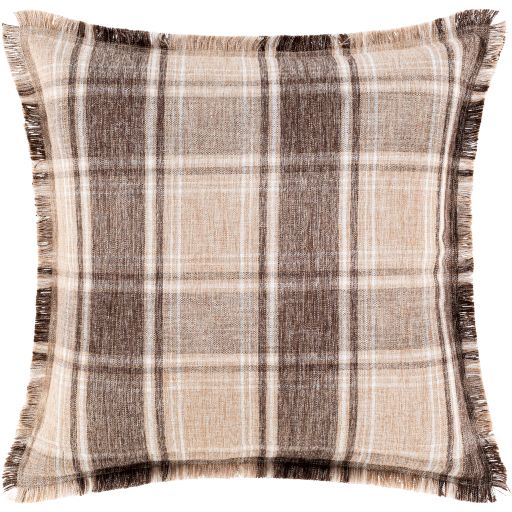 Surya Glenwood Camel 20" x 20" Toss Pillow with Polyester Insert 0