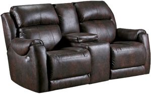 Southern Motion™ Customizable Safe Bet Power Headrest Double Reclining Loveseat with Console