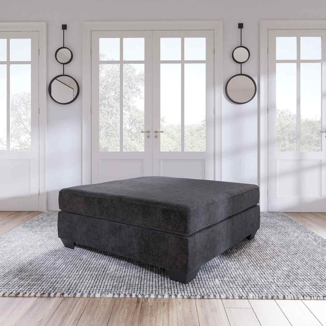Signature Design by Ashley® Lavernett Charcoal Oversized Accent Ottoman 1