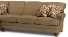 Flexsteel® Bay Bridge Fabric Right-Arm-Facing Sofa with Nailhead Trim