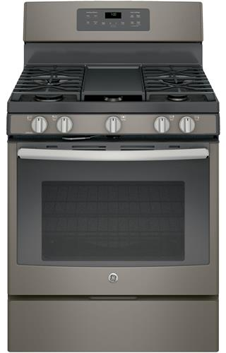 GE® 30" Free Standing Gas Convection Range-Stainless Steel