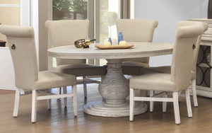 International Furniture Direct Bonanza 5-Piece Ivory Dining Table Set