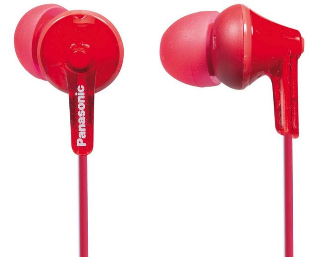 Panasonic® ErgoFit Red In-Ear Earbud Headphones 0