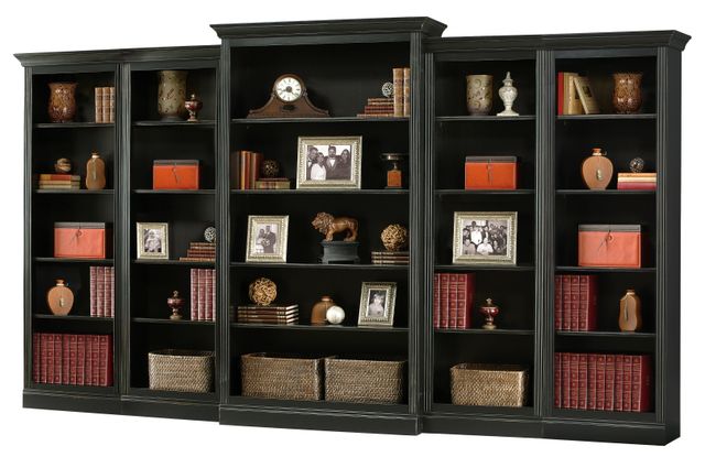 Howard Miller® Oxford Antique Black Right Return Bookcase 2