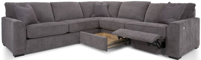 Decor-Rest® Furniture LTD 2786 3 Piece Gray Power Reclining Sectional 2
