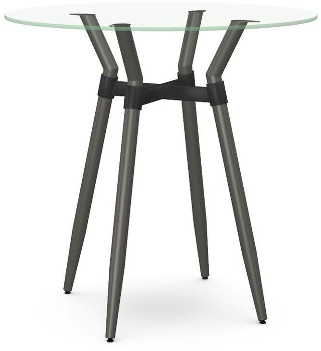 Amisco Link Clear Glass Round Bar Table