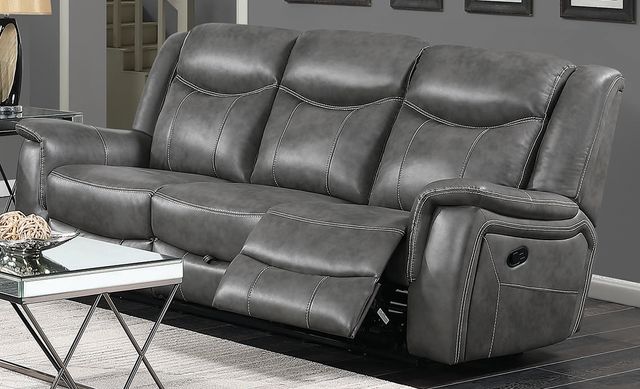 Coaster® Conrad Grey Reclining Sofa 4