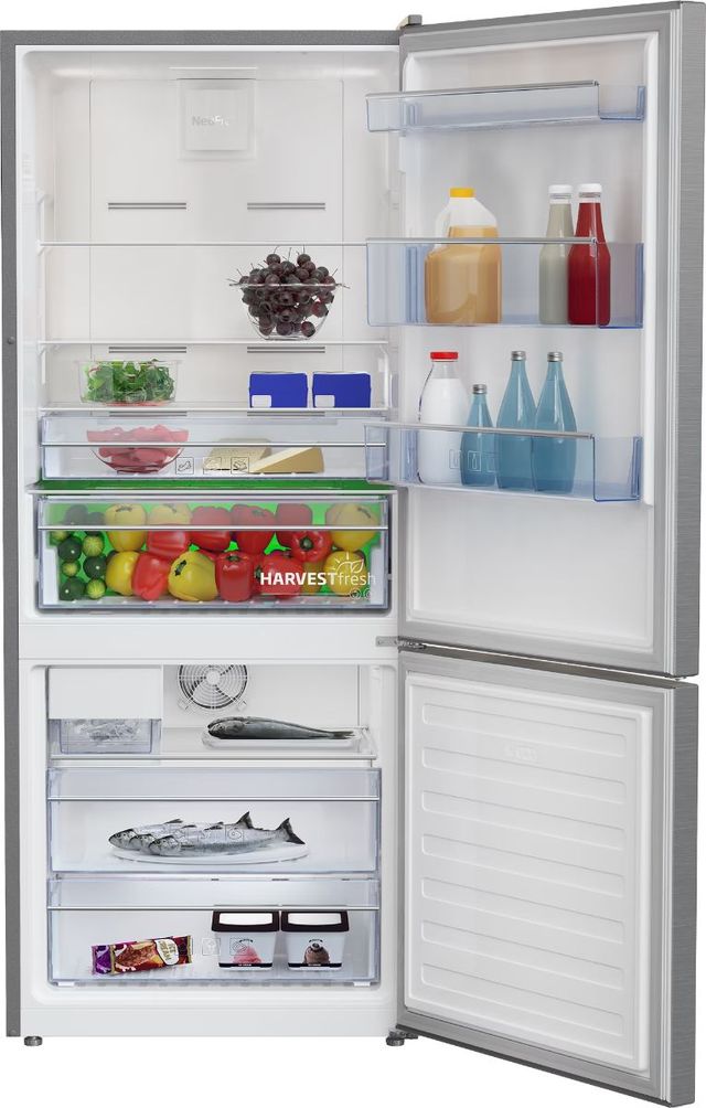 Beko 13.77 Cu. Ft. Fingerprint Free Stainless Steel Counter Depth Bottom Freezer Refrigerator -2
