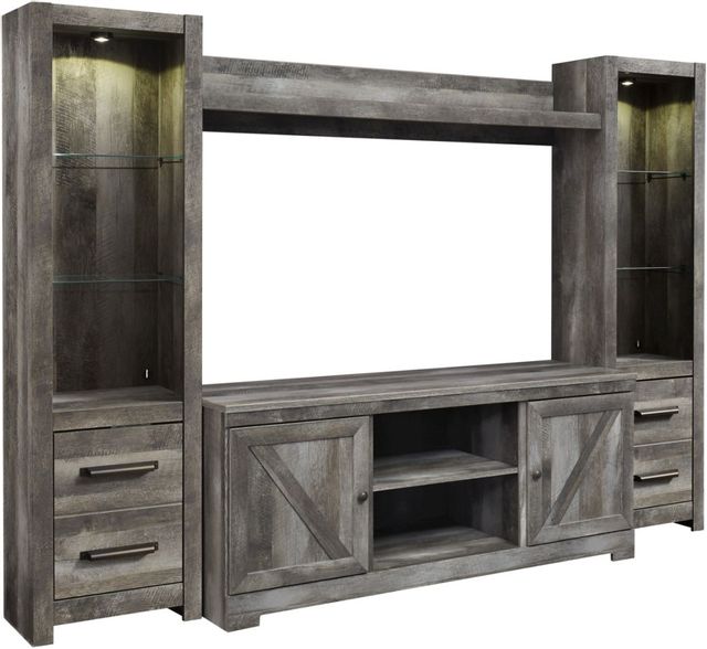 Signature Design by Ashley® Wynnlow 4-Piece Gray Entertainment Center with LED Lighting