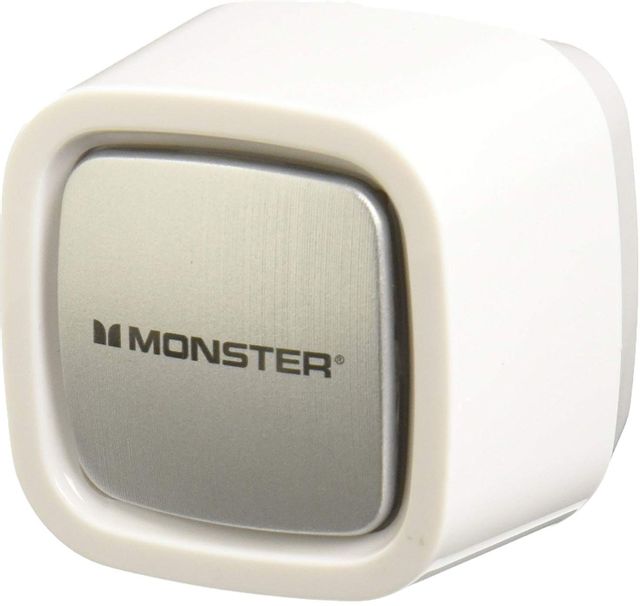 Monster® Single USB Wall Charger-White/Silver 1
