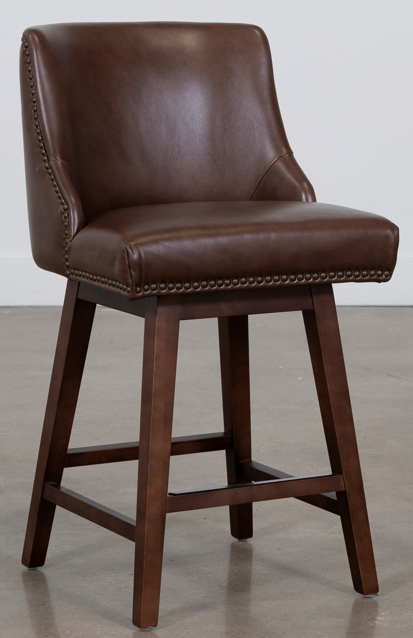 counter stools brown leather