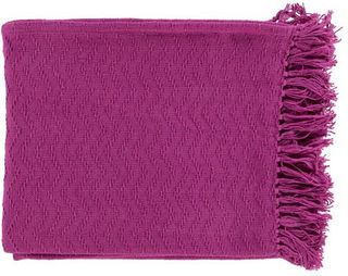Surya Thelma Bright Pink 50" x 60" Throw Blanket