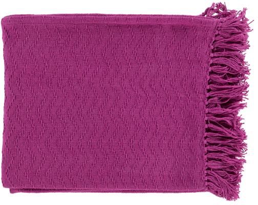 Surya Thelma Bright Pink 50" x 60" Throw Blanket-0