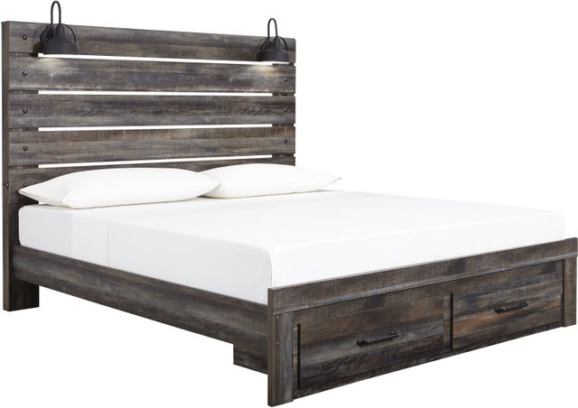Signature Design by Ashley® Drystan Brown 3pc King Bedroom Set with Footboard Storage P47112504-2