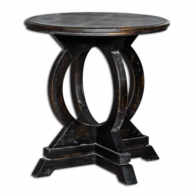 Uttermost® Maiva Weathered Black Side Table-0