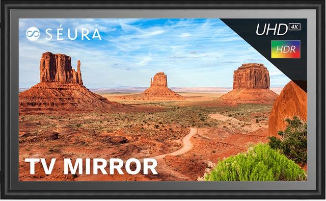 Seura® 55" 4K Ultra HD Gramercy Black Frame Mirrored TV