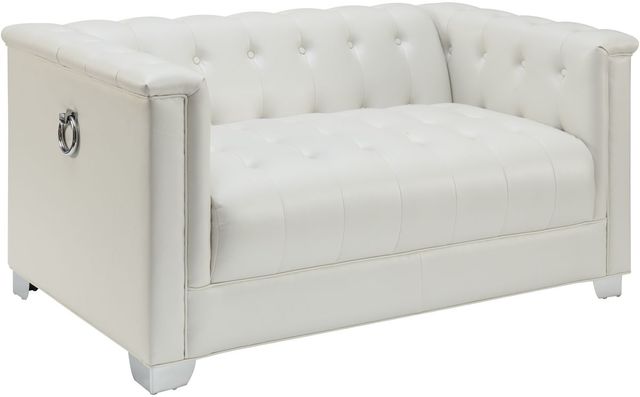 Coaster® Chaviano 2-Piece Pearl White Living Room Set 1