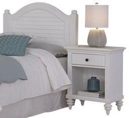 homestyles® Penelope Off-White Two Twin Headboards and Nightstand