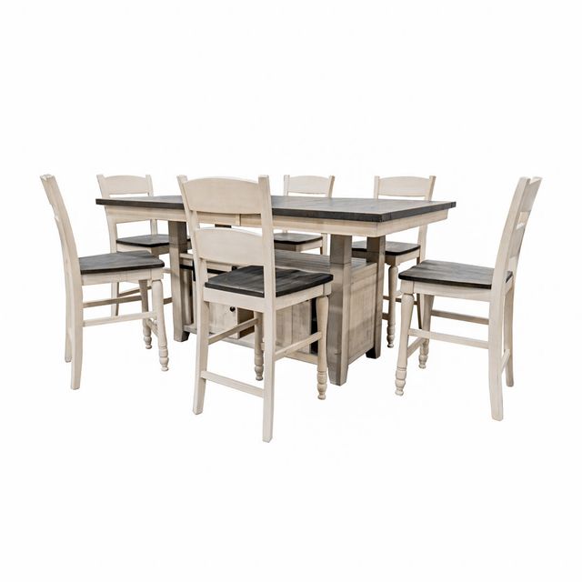 Jofran Madison County Counter Height Table and 6 Counter Stools-1