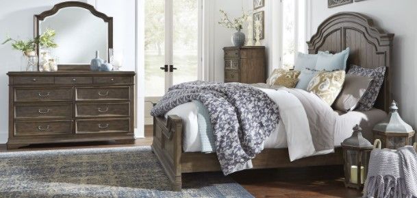 Liberty Furniture Homestead 4 Piece Dark Brown Queen Panel Bed Set 693 Br Qpbdmc Liddiard Home Furnishings