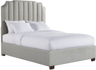 Elements International Harper Gray King Upholstered Bed