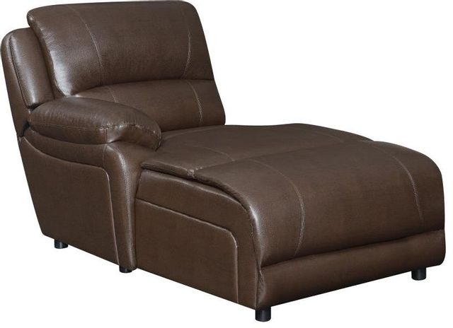 Coaster® Mackenzie 3-Piece Chestnut Reclining Sectional with Chaise 4