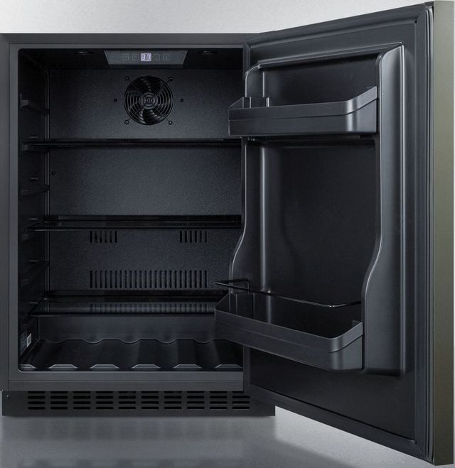 Summit® 4.8 Cu. Ft Black Stainless Steel Under the Counter Refrigerator 2