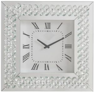 ACME Furniture Lotus Mirrored Wall Clock