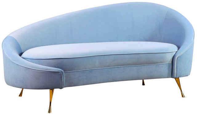 Moe's Home Collection Abigail Blue Chaise 1