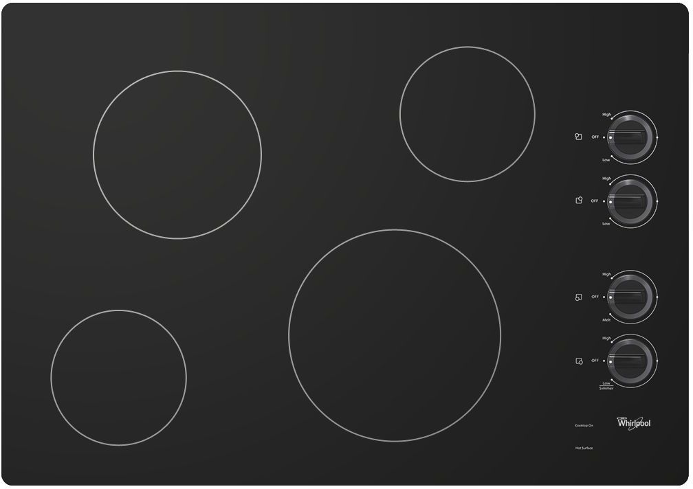 whirlpool electric range cooktop