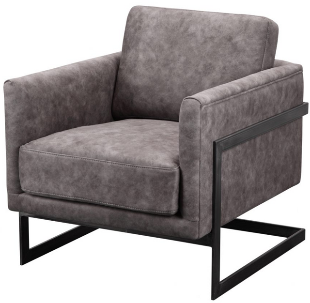 Moe's Home Collection Luxley Grey Velvet Club Chair 2