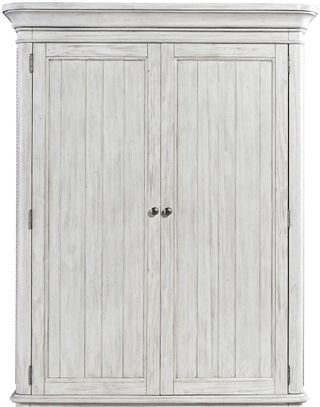 Liberty Furniture Farmhouse Reimagined Antique White Chestnut Tops Armoire Top
