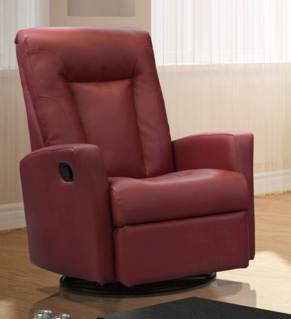 red swivel rocker chair