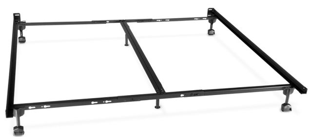 Glideaway® Advantage Black Queen Bed Frame with Rug Rollers