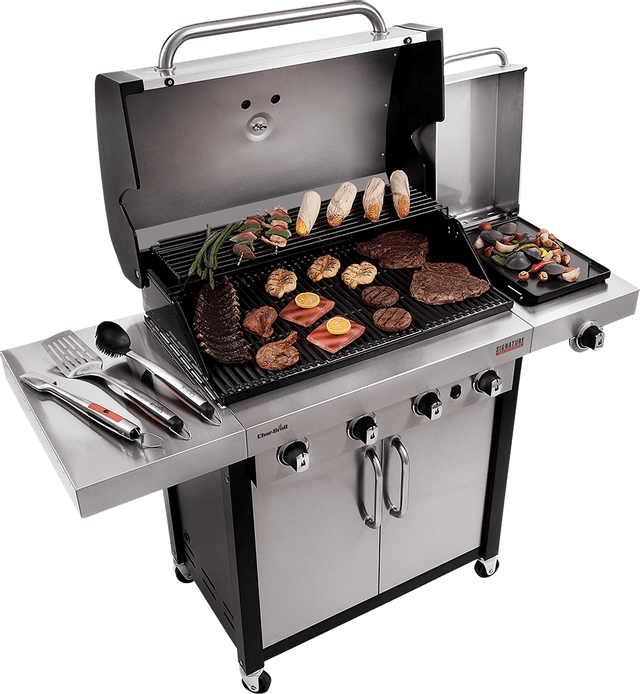 Char-Broil® Signature Series™ 57" Gas Grill-Black with Stainless Steel 3