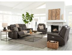 Palliser® Furniture Asher Charcoal Power Sofa Recliner with Power Headrest and Lumbar
