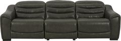 Signature Design by Ashley® Center Line 3-Piece Dark Gray Power Reclining Sectional