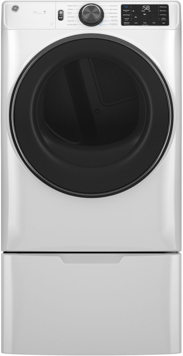 GE® 7.8 Cu. Ft. White Electric Dryer-3