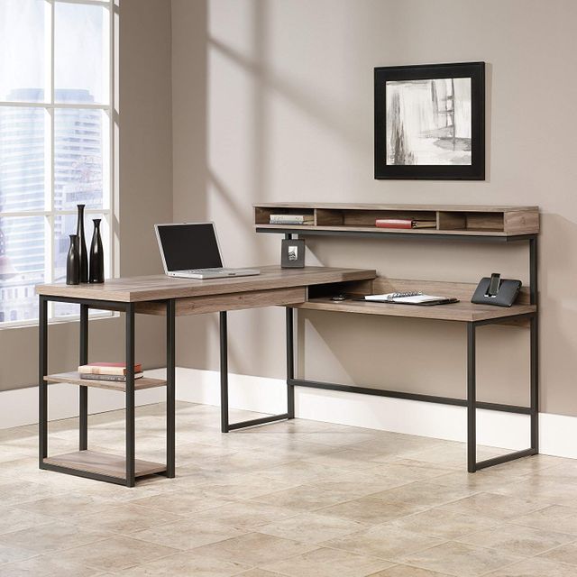 Sauder® Sauder Select Salt Oak L-Shaped Desk-1