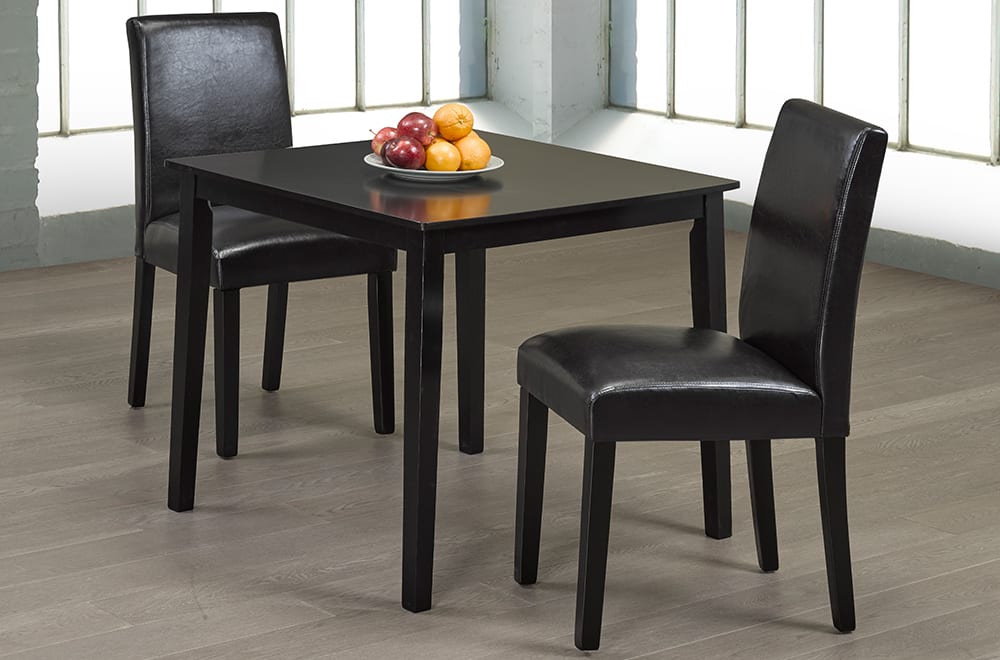 black 3 piece dining set