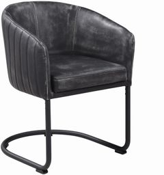 Coaster® Banner Anthracite/Matte Black Upholstered Dining Chair