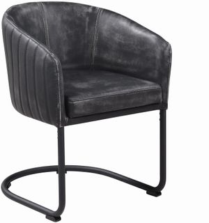 Coaster® Aviano Anthracite/Matte Black Upholstered Dining Chair