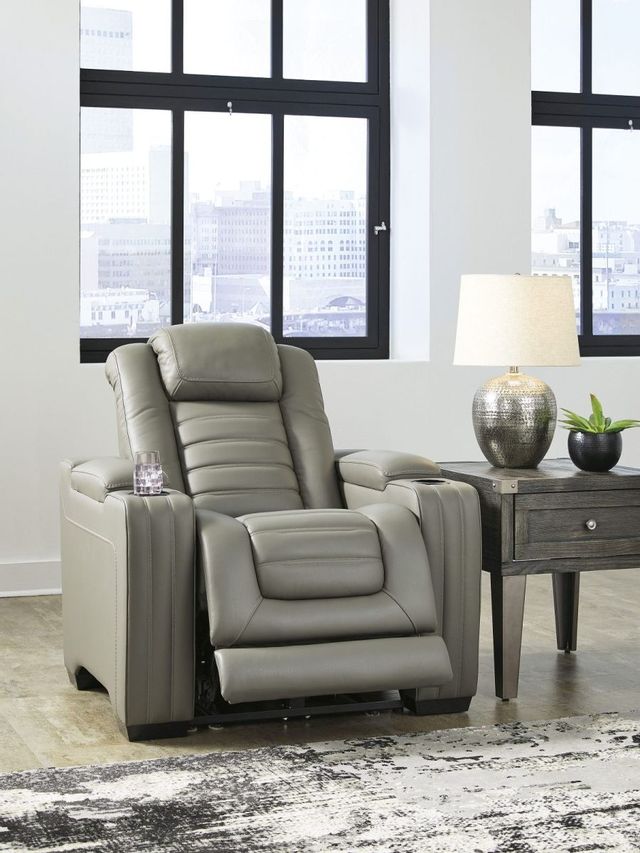 Signature Design by Ashley® Backtrack Gray Power Recliner 7